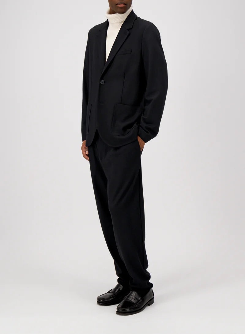 HARRIS WHARF TRAVEL BLAZER SUPERFINE MERINO