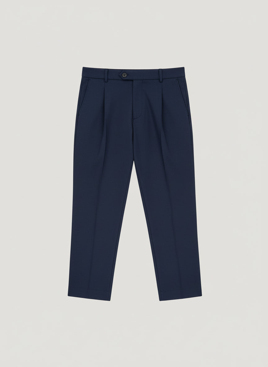 CASHMERE TOUCH TROUSERS - NAVY