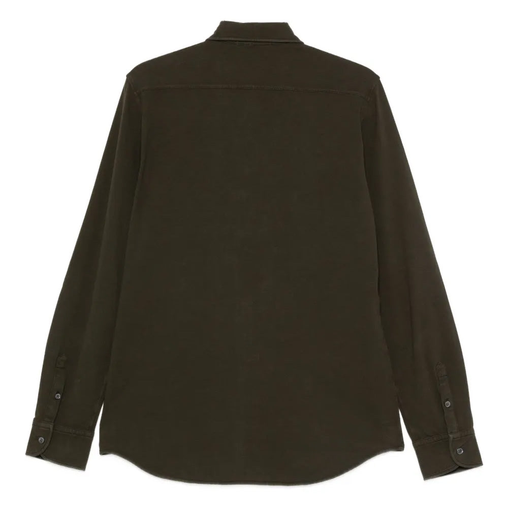 LONG SLEEVE JERSEY SHIRT - DARK GREEN