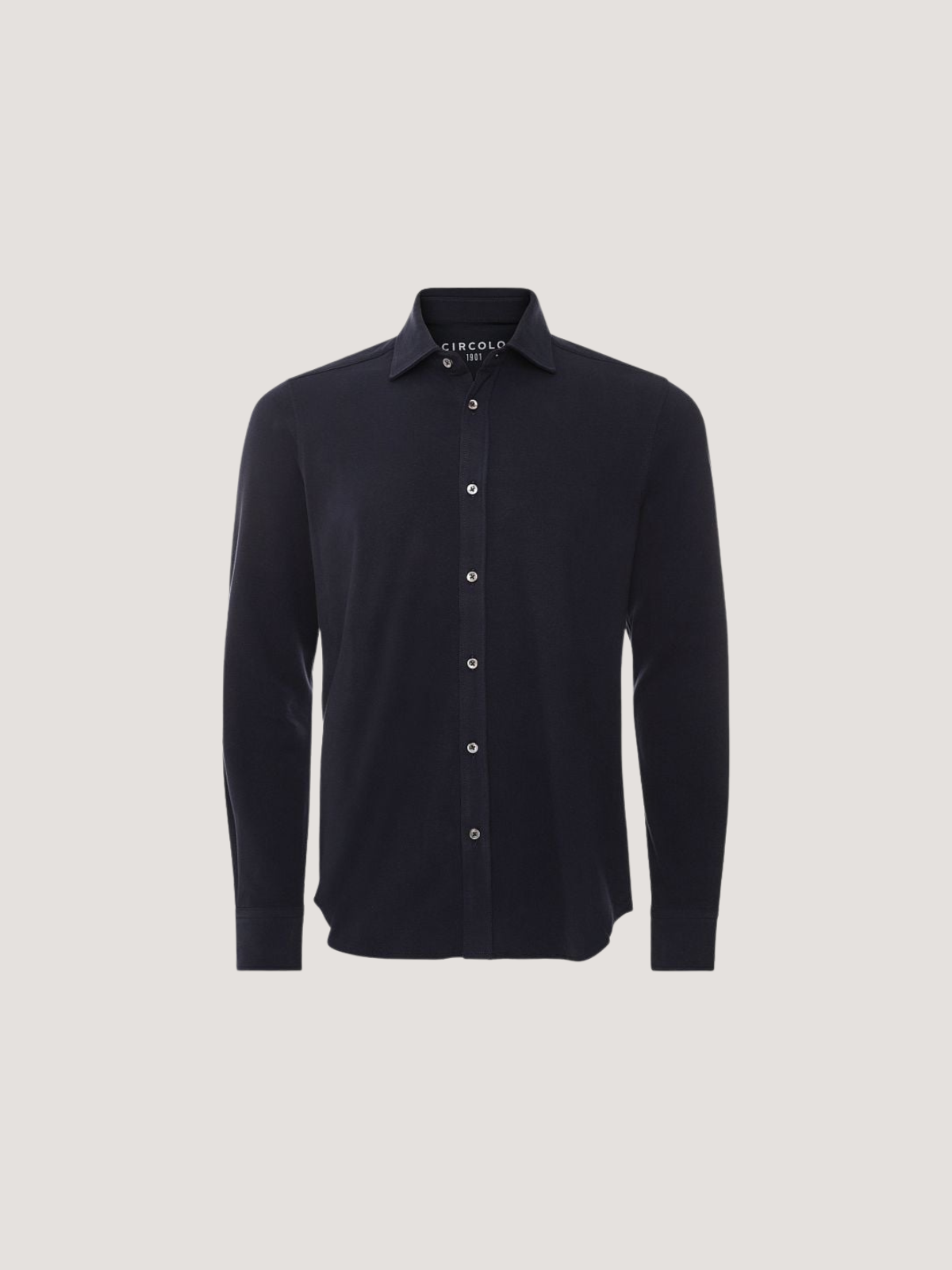 CIRCOLO 1901 JERSEY SHIRT LONG SLEEVE - NAVY