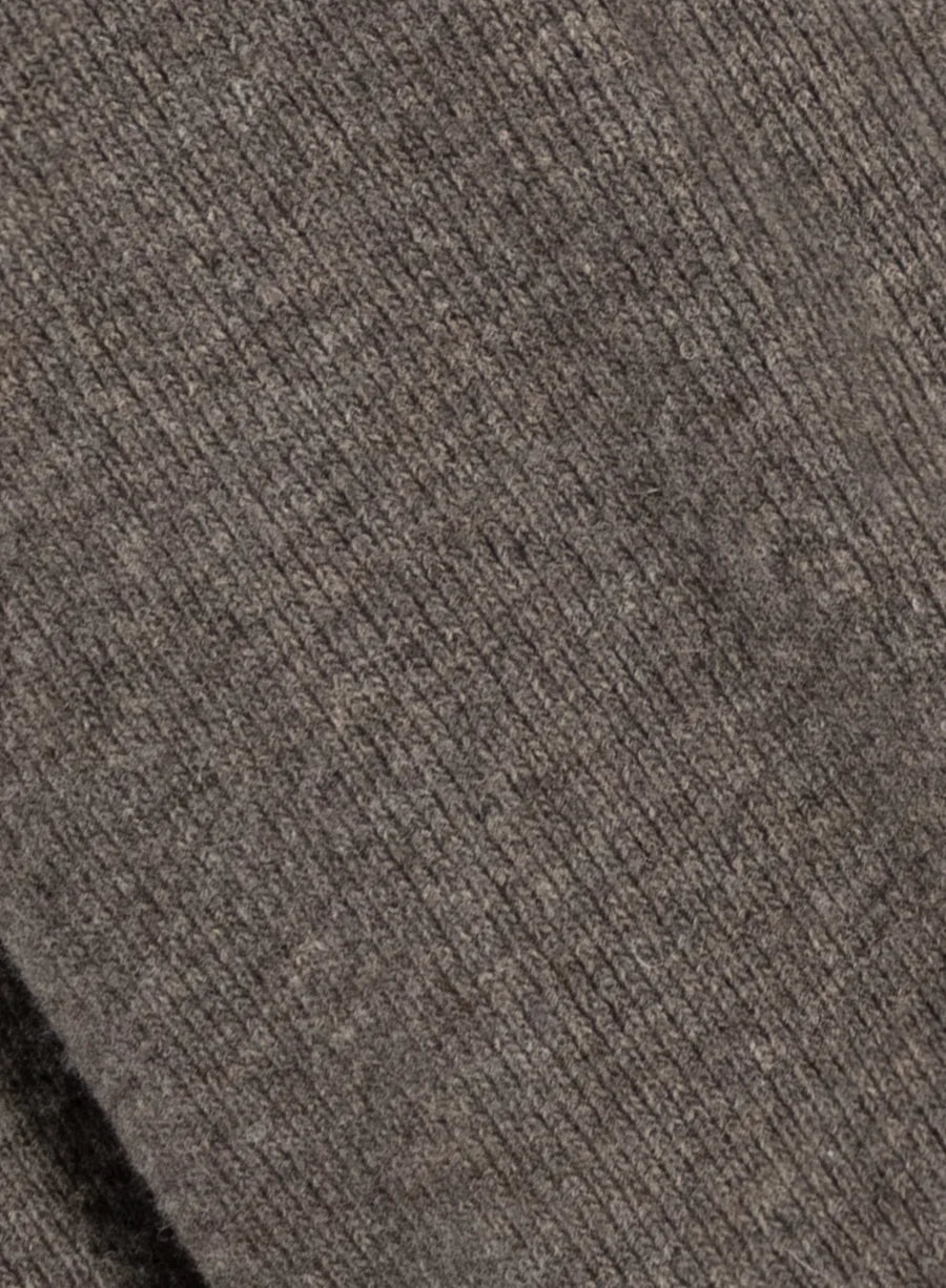KNOTTED CREW-NECK - BROWN GREY