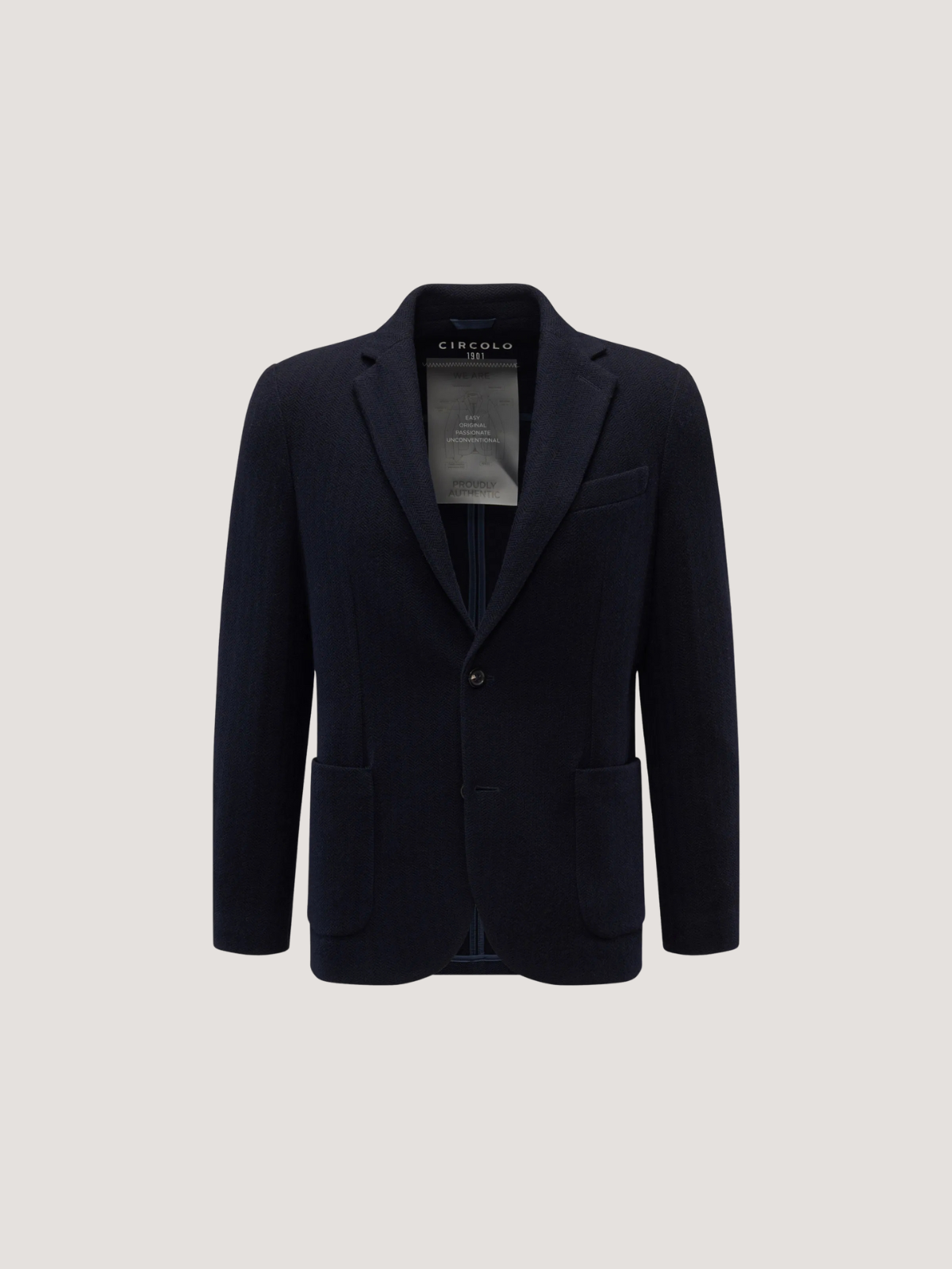 CIRCOLO 1901 JERSEY WEFT BLAZER – NAVY WOOL BLEND