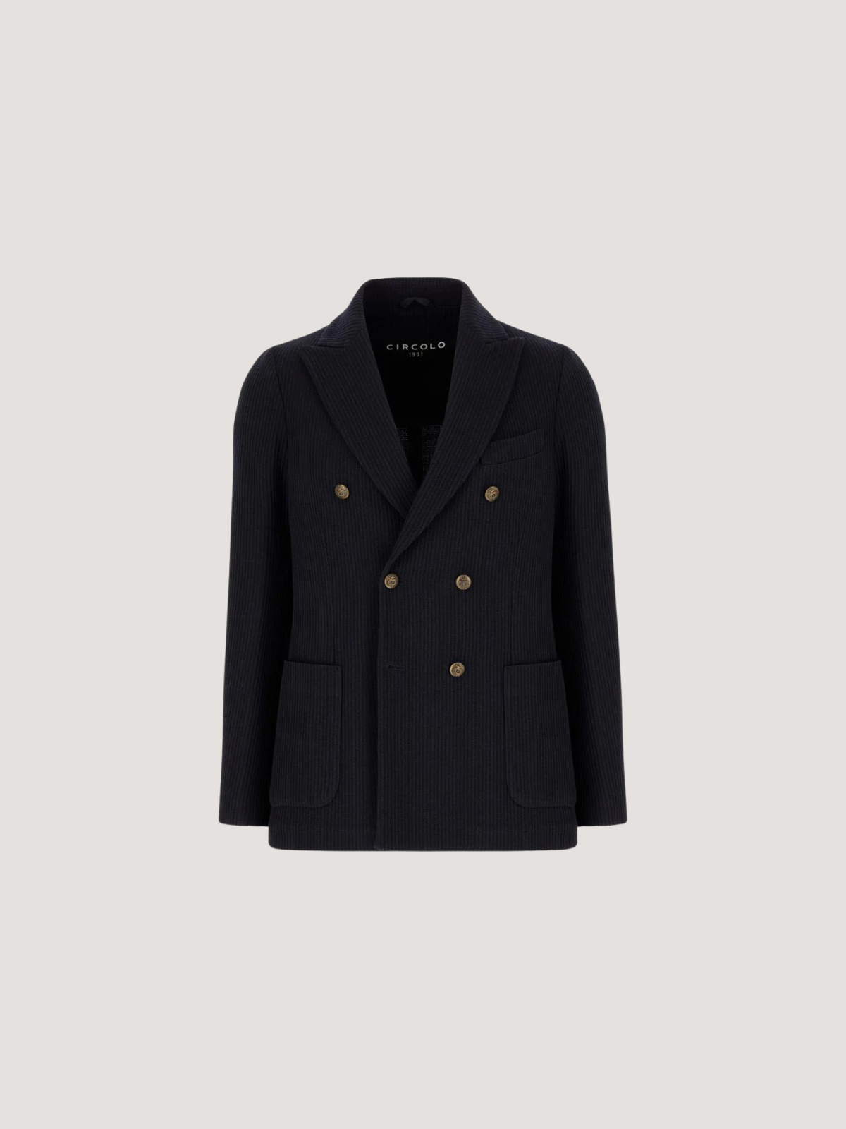 CIRCOLO 1901 MICRO RIB FABRIC VIRGIN WOOL – NAVY