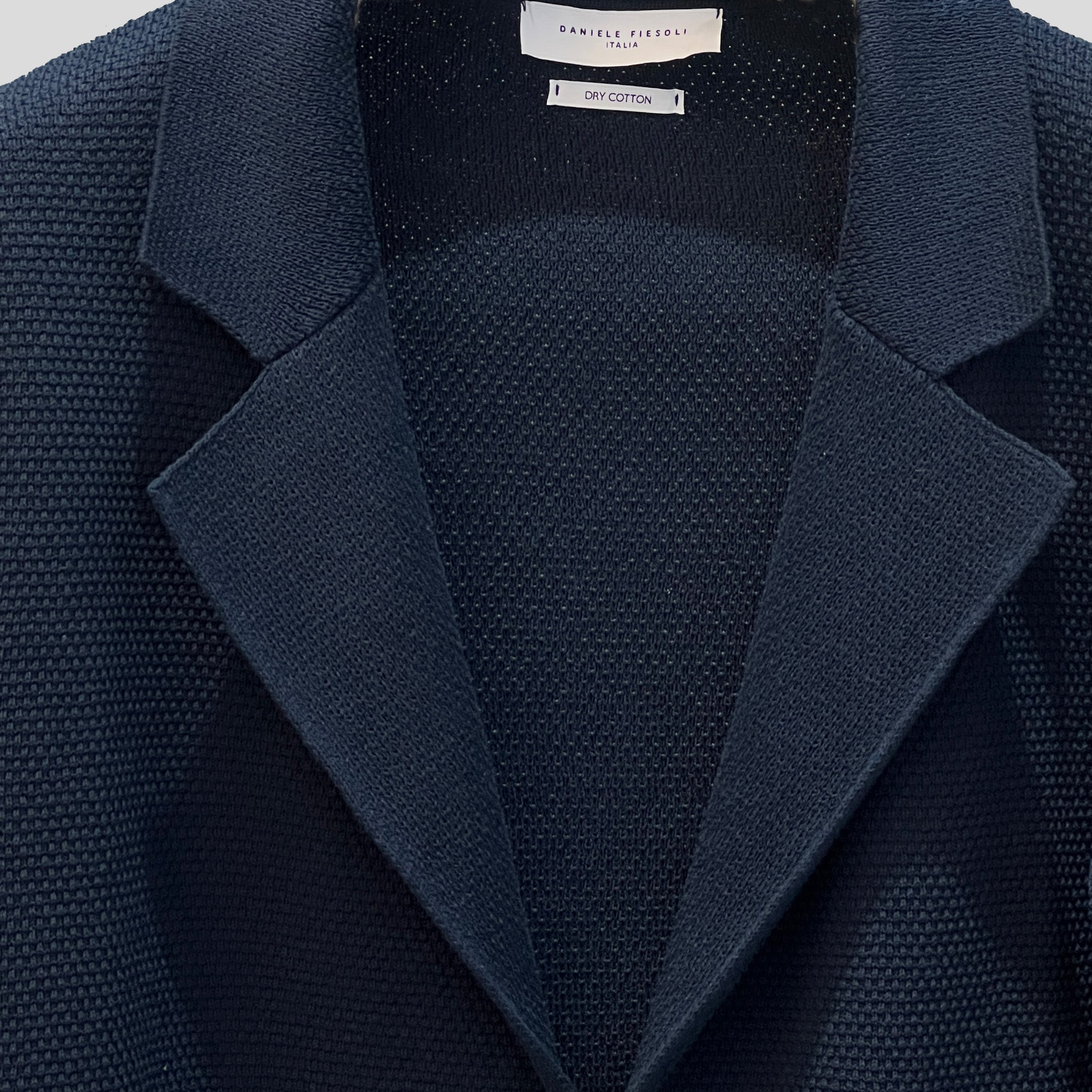 COTTON KNIT BLAZER  - NOTTE