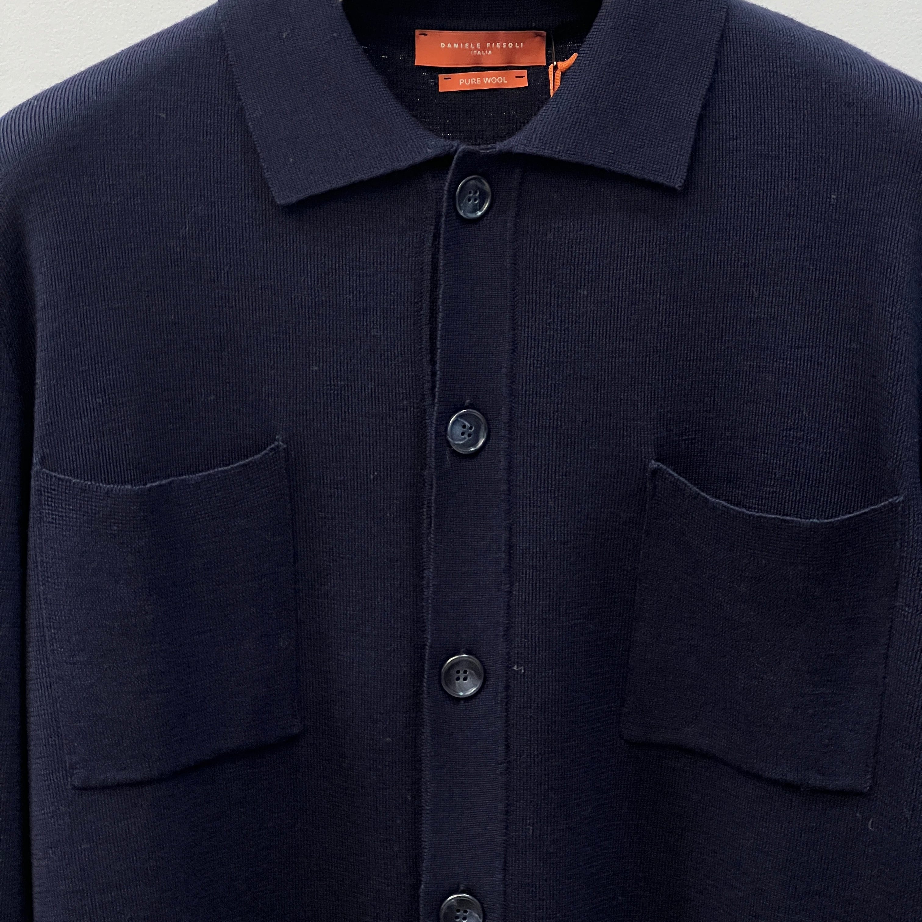 WOOL OVERSHIRT - NAVY