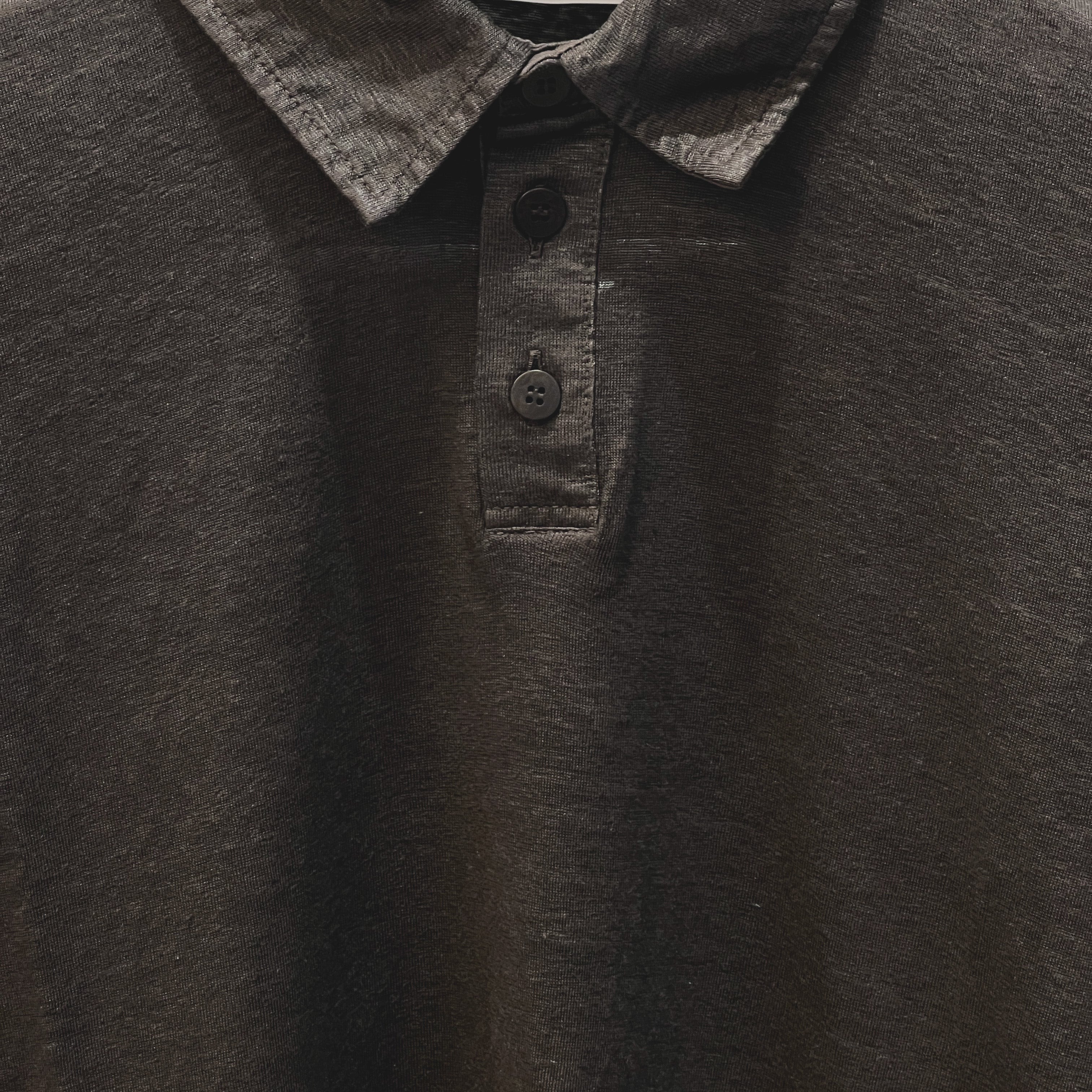 LINEN POLO - MORO BROWN