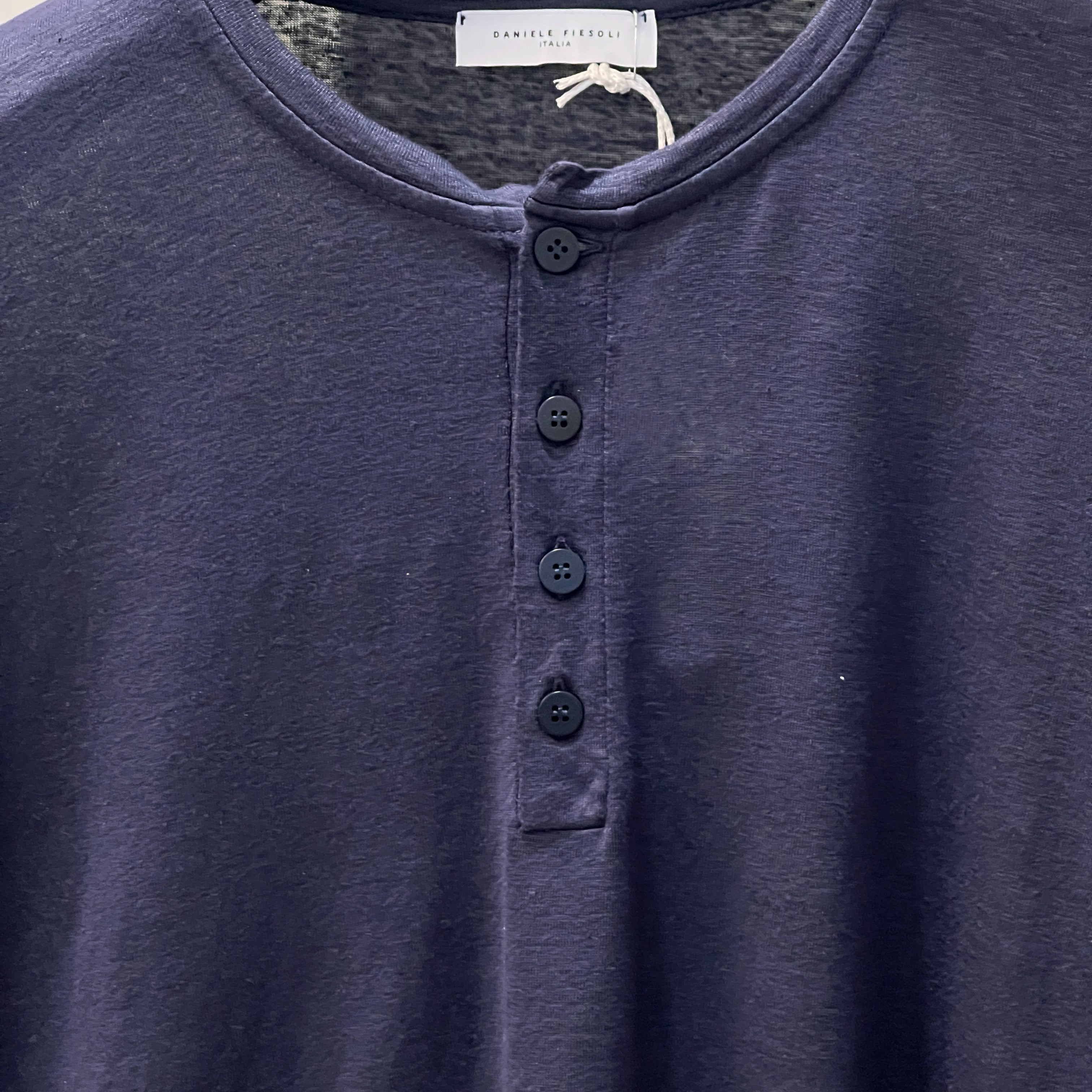 LONG SLEEVE LINEN SHIRT - NOTTE