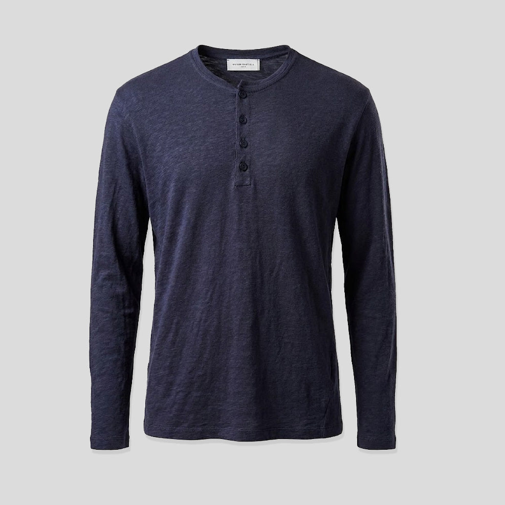 LINEN HENLEY - NOTTE