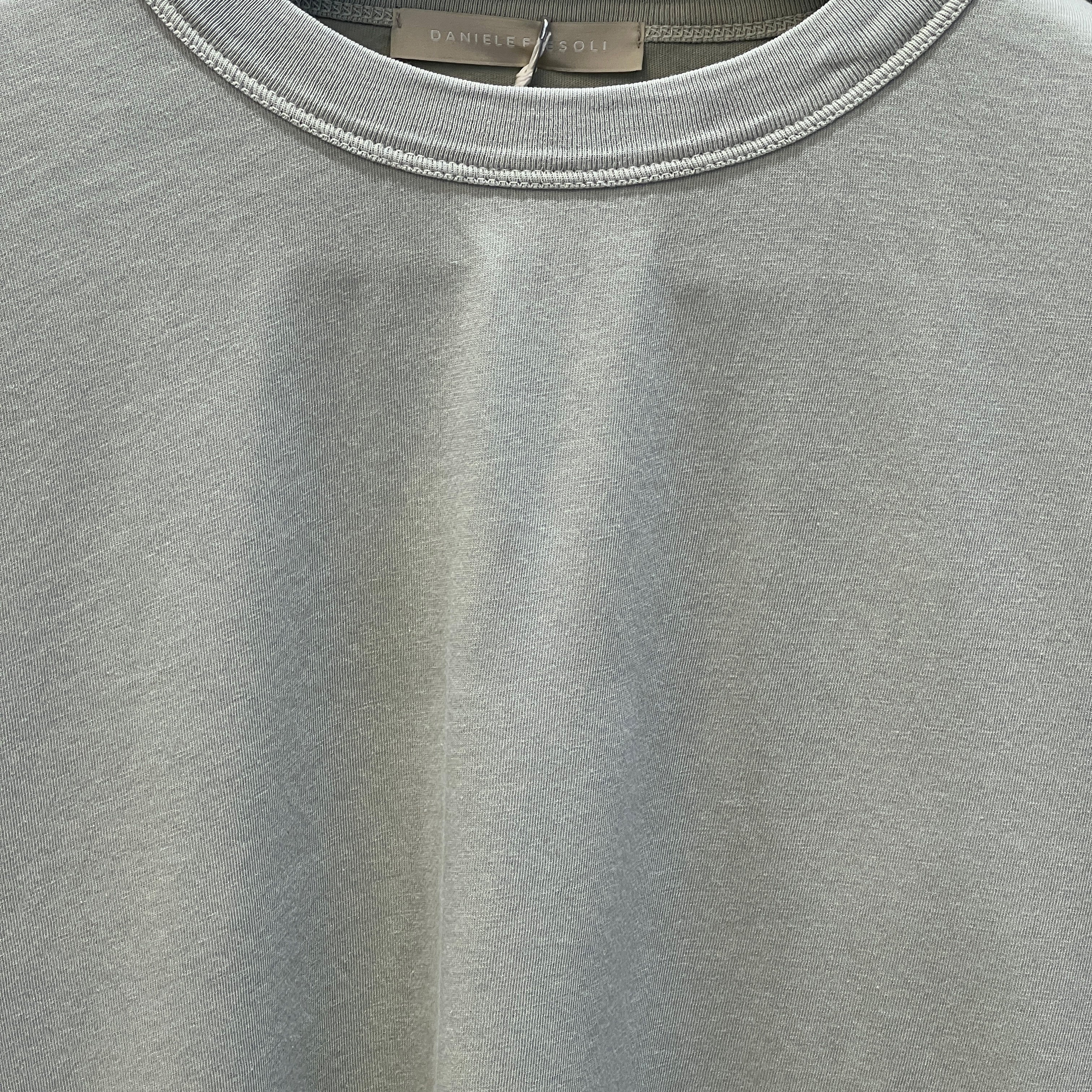 SHORT SLEEVE COTTON SHIRT - SALVIA