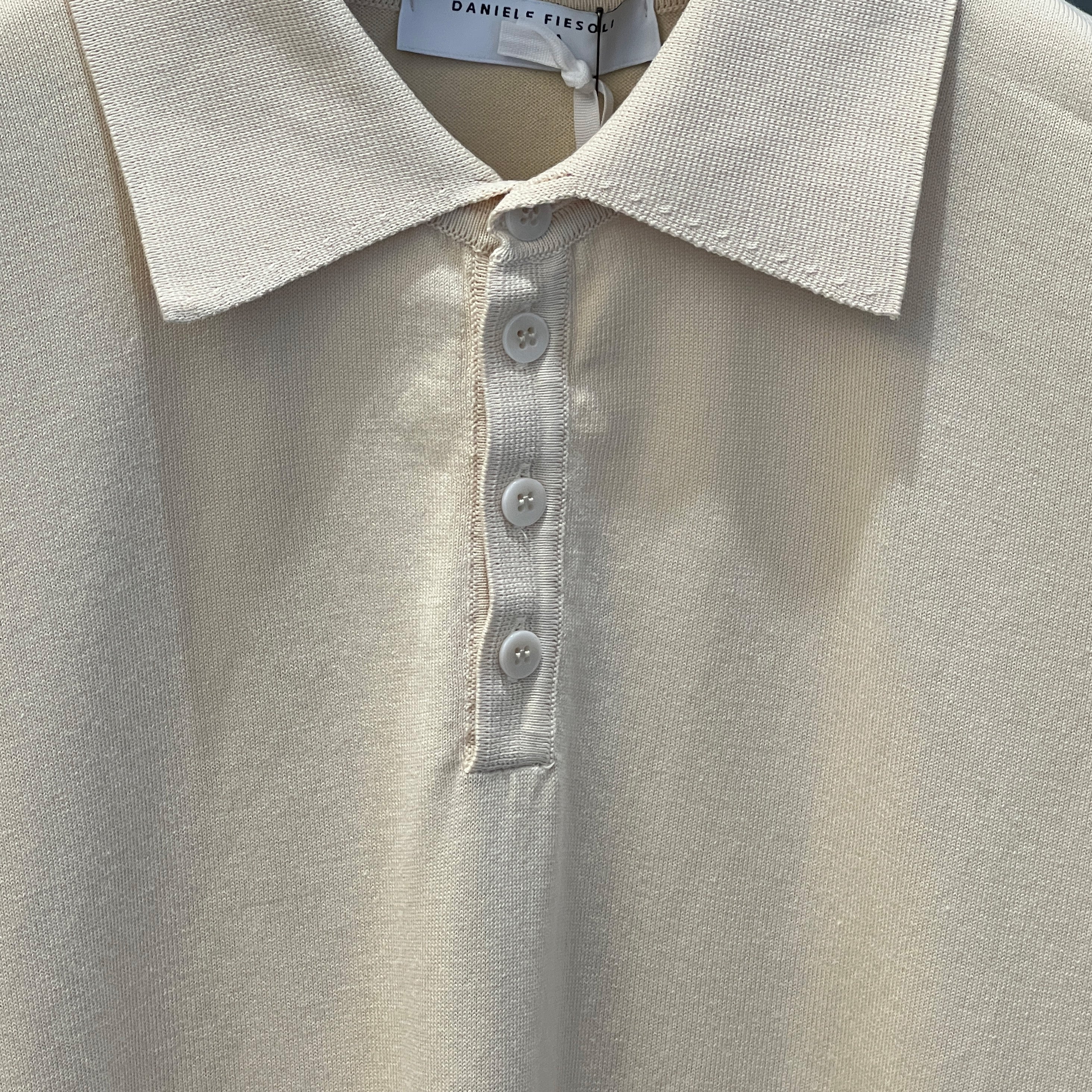 KNIT POLO - ECRU BEIGE