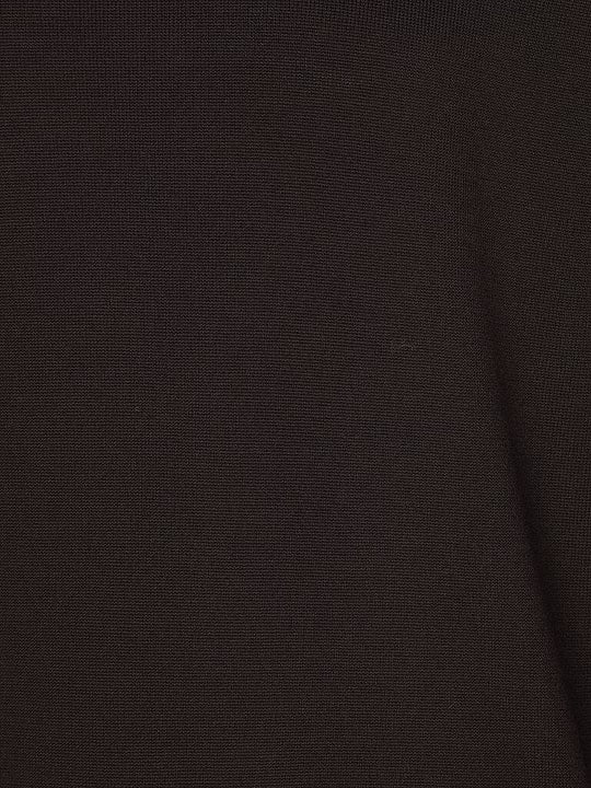 MERINO WOOL CREW NECK KNITTED SWEATER - CACAO