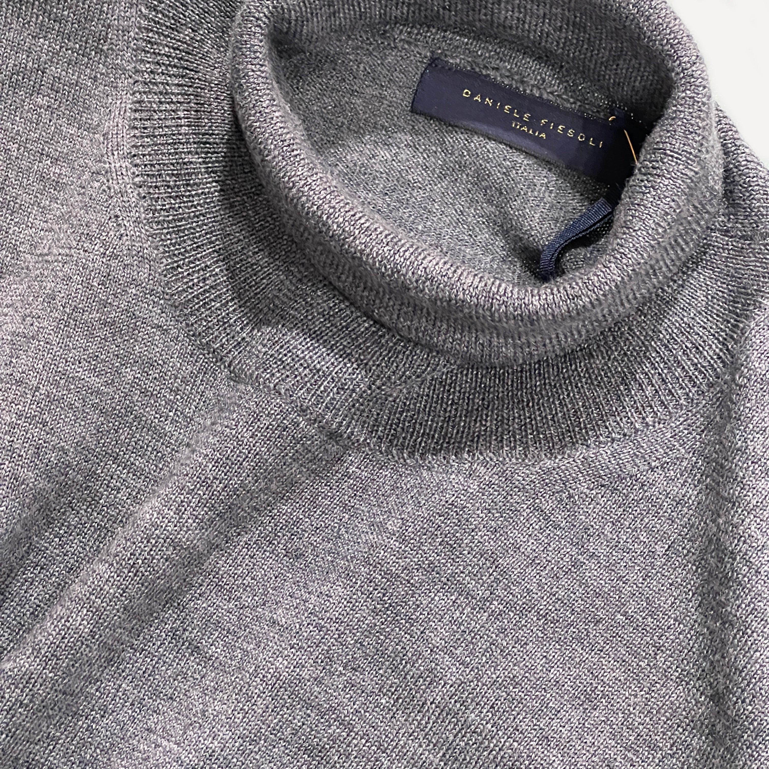 LONGSLEEVE MOCK NECK SWEATER- ASFALTO