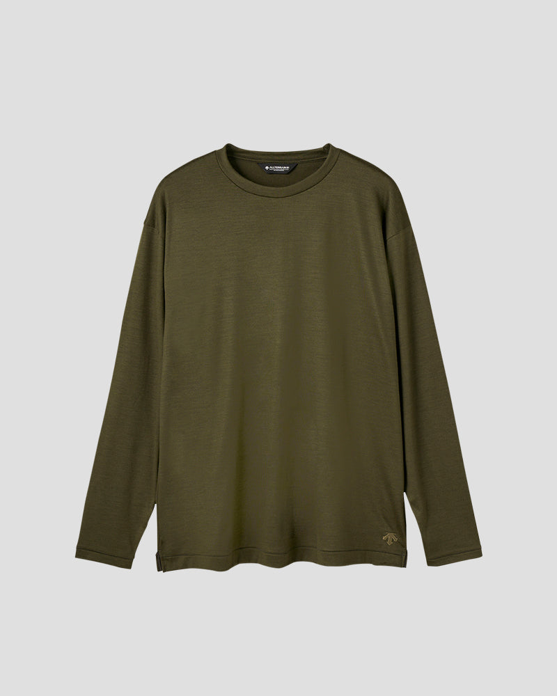 TOUGH WOOL 180 L/S T-SHIRT - Khaki