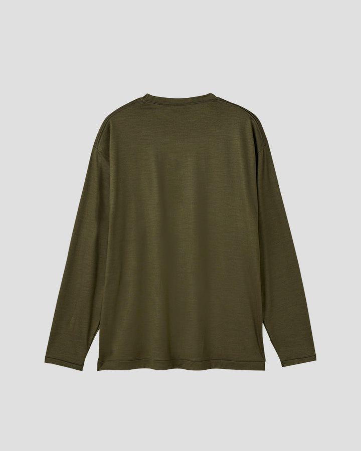 T-SHIRT TOUGH WOOL 180 L/S - Khaki