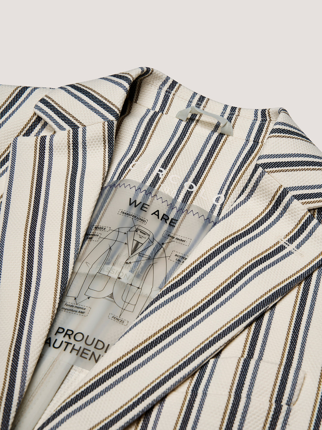 Multicolor Striped Jacket - Blue