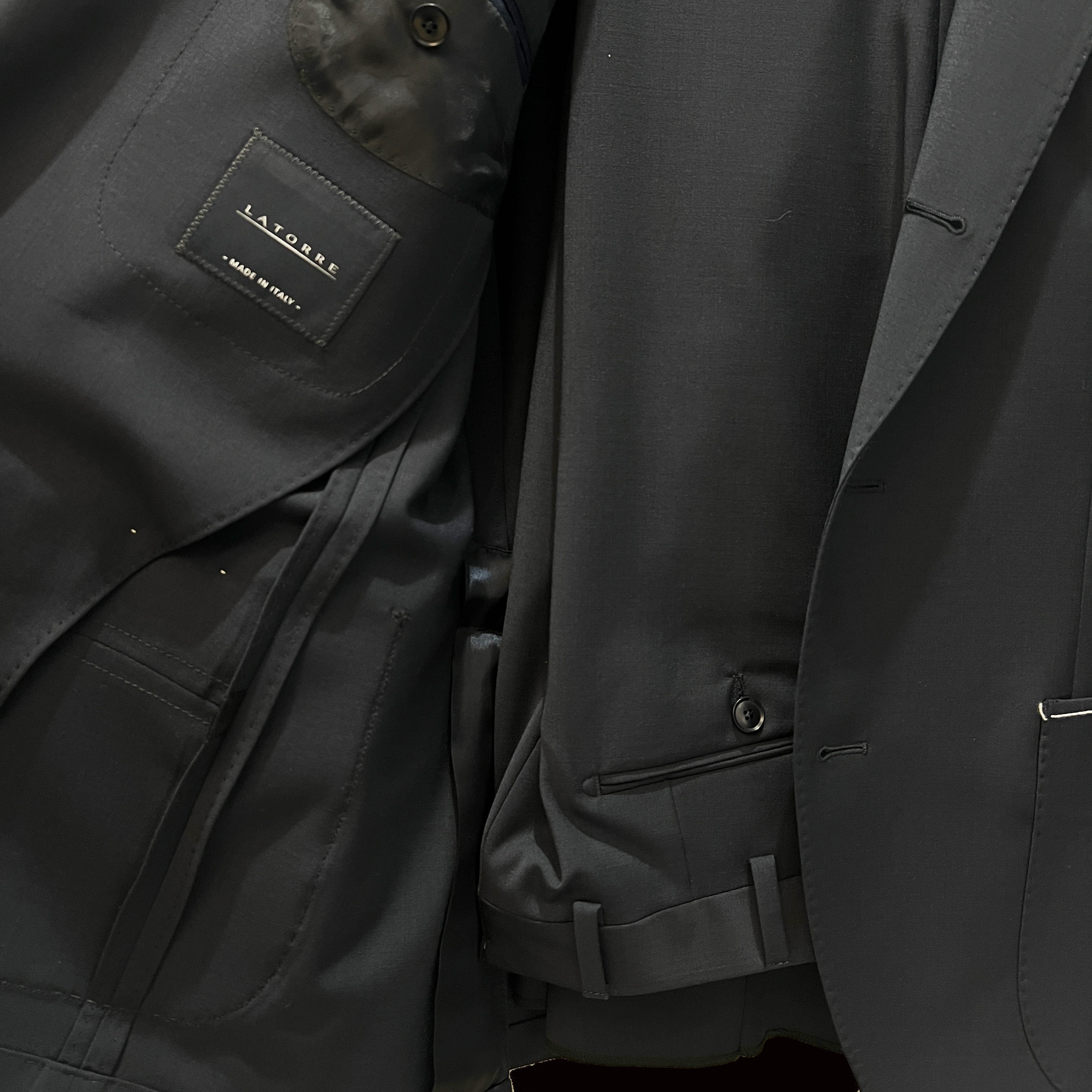 VIRGIN WOOL SUIT - NAVY