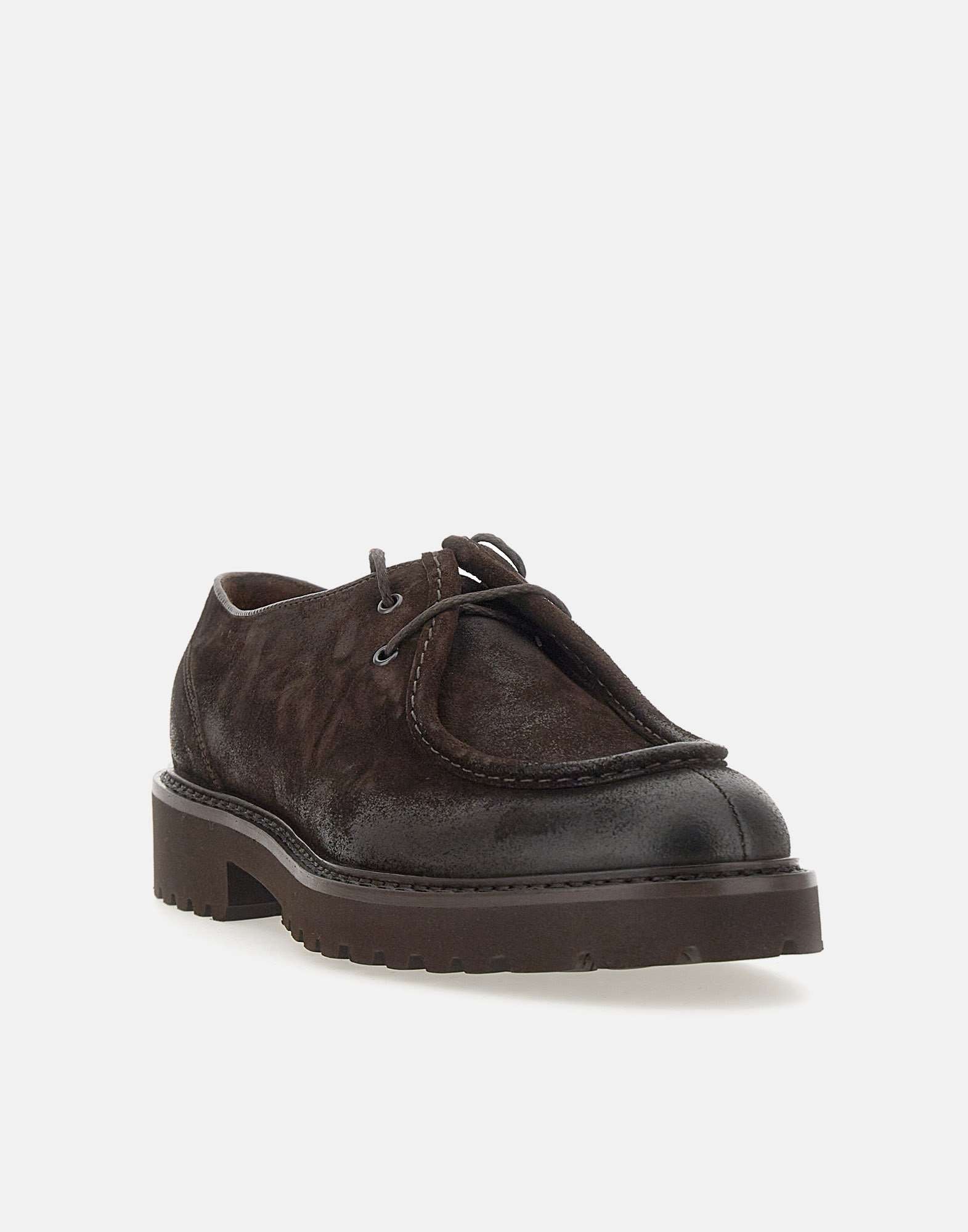 Commander suede lace-up - Dark Brown