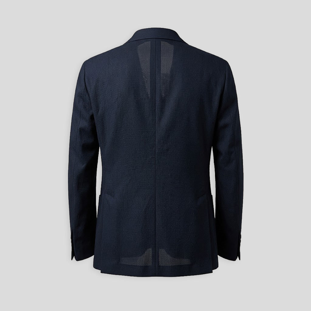 SINGLE BREASTED BLAZER - NAVY