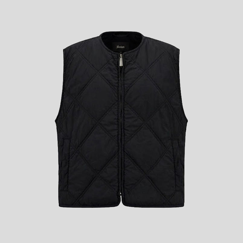 QUILTED VEST - BLACK