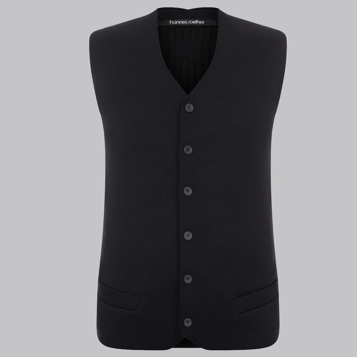 HANNES ROETHER WOOL VEST - BLACK