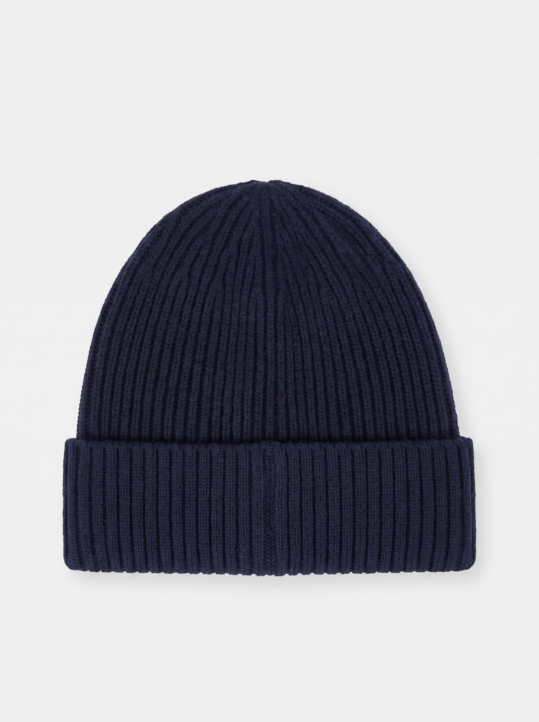FULL RIB RWS WOOL BEANIE - NAVY BLUE