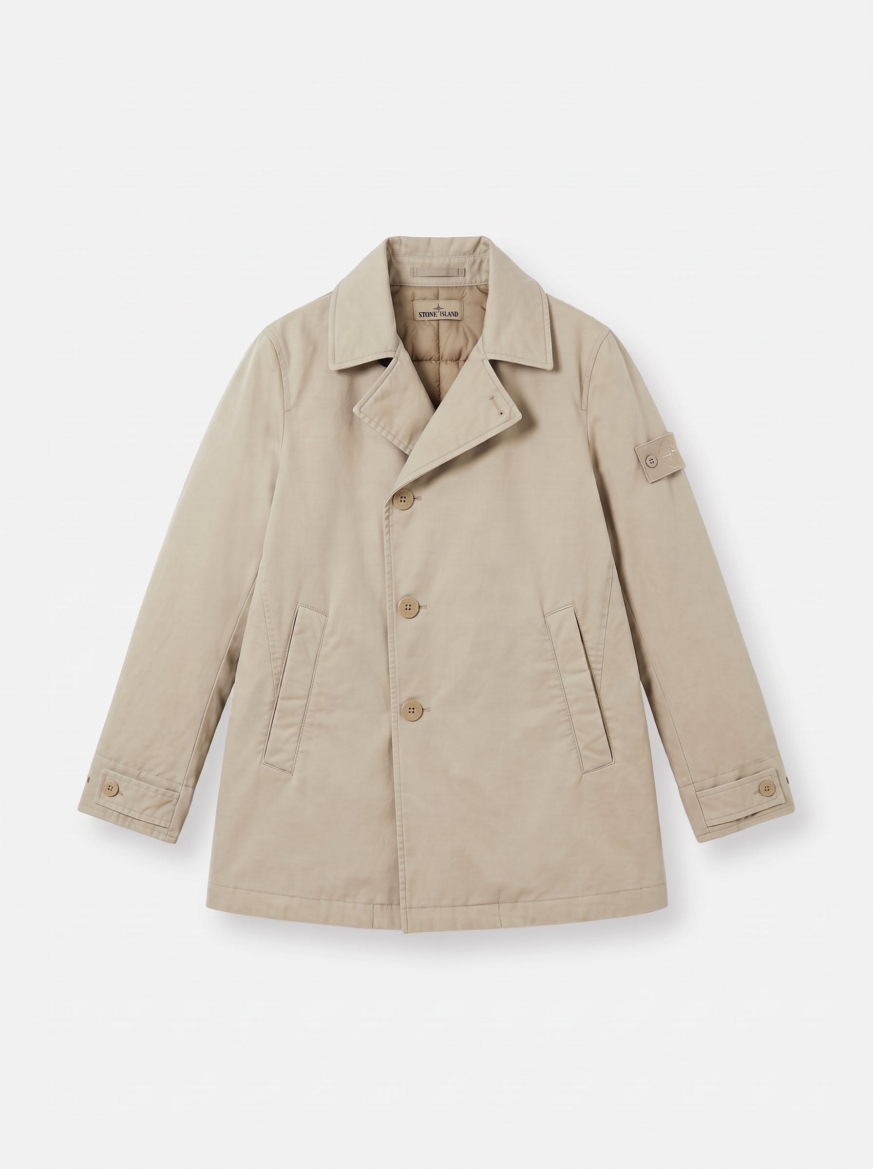 DAVID-TC GHOST PADDED PEACOAT - BEIGE