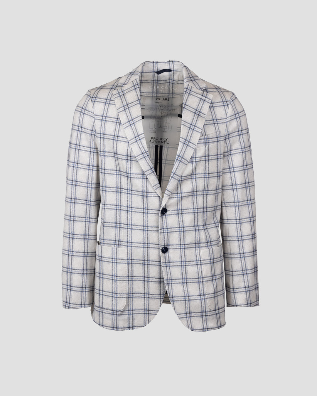 Single breasted blazer - Blue and white checkered