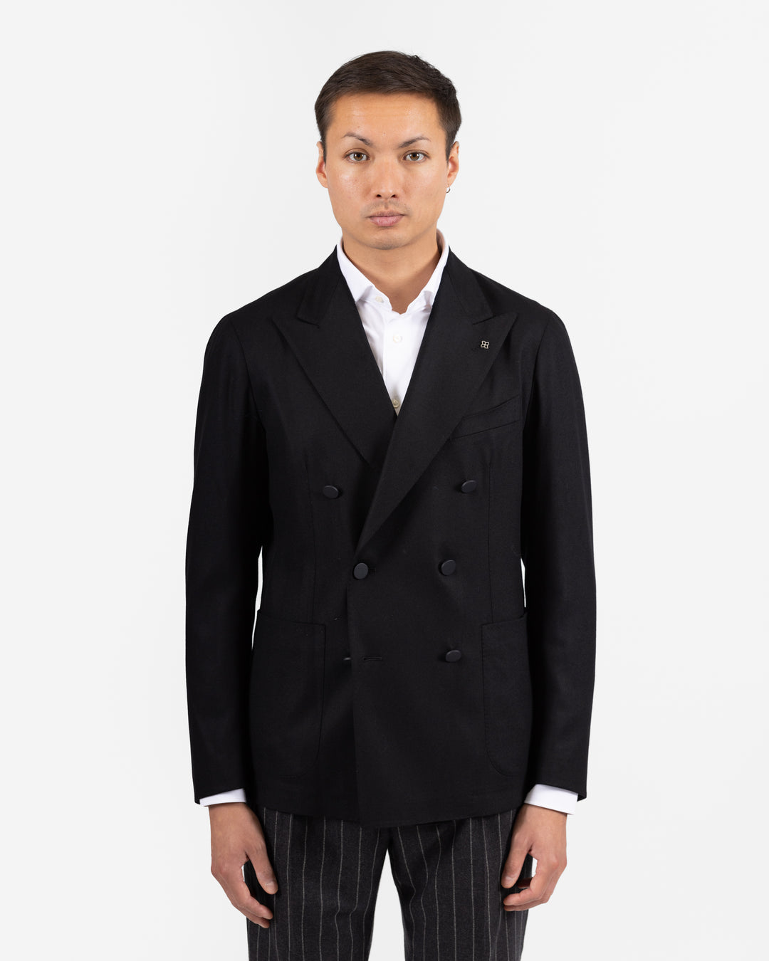 Darell Virgin Wool double-breasted Blazer - Black