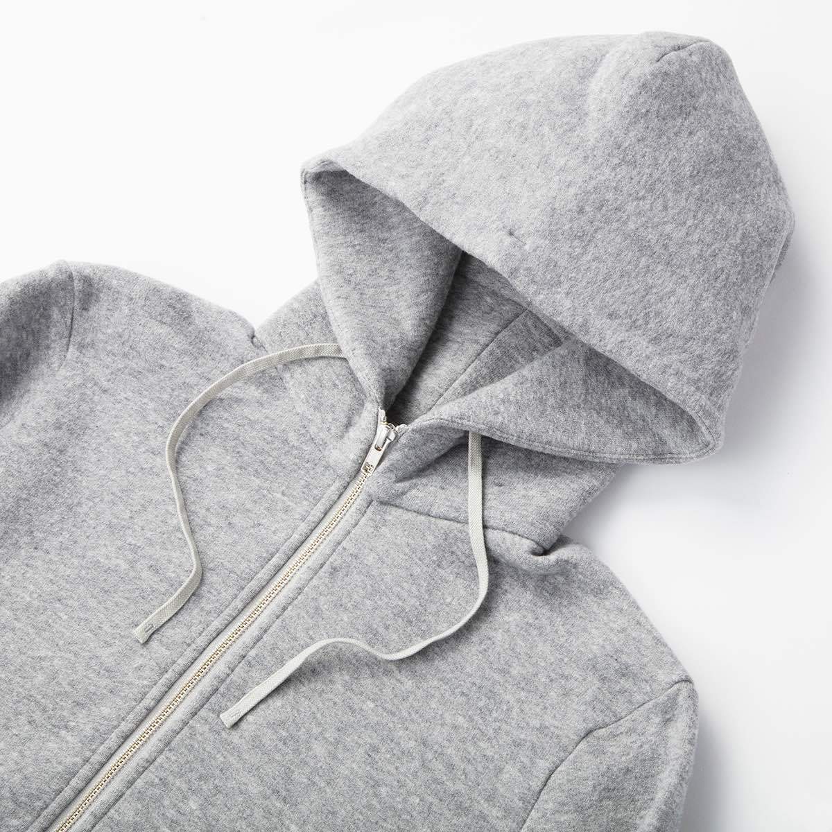 ZIP-UP PARKA HOODIE - GRAY