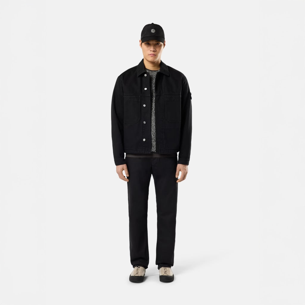 LIGHT BULL DENIM-TC STRAIGHT FIT JEANS - BLACK