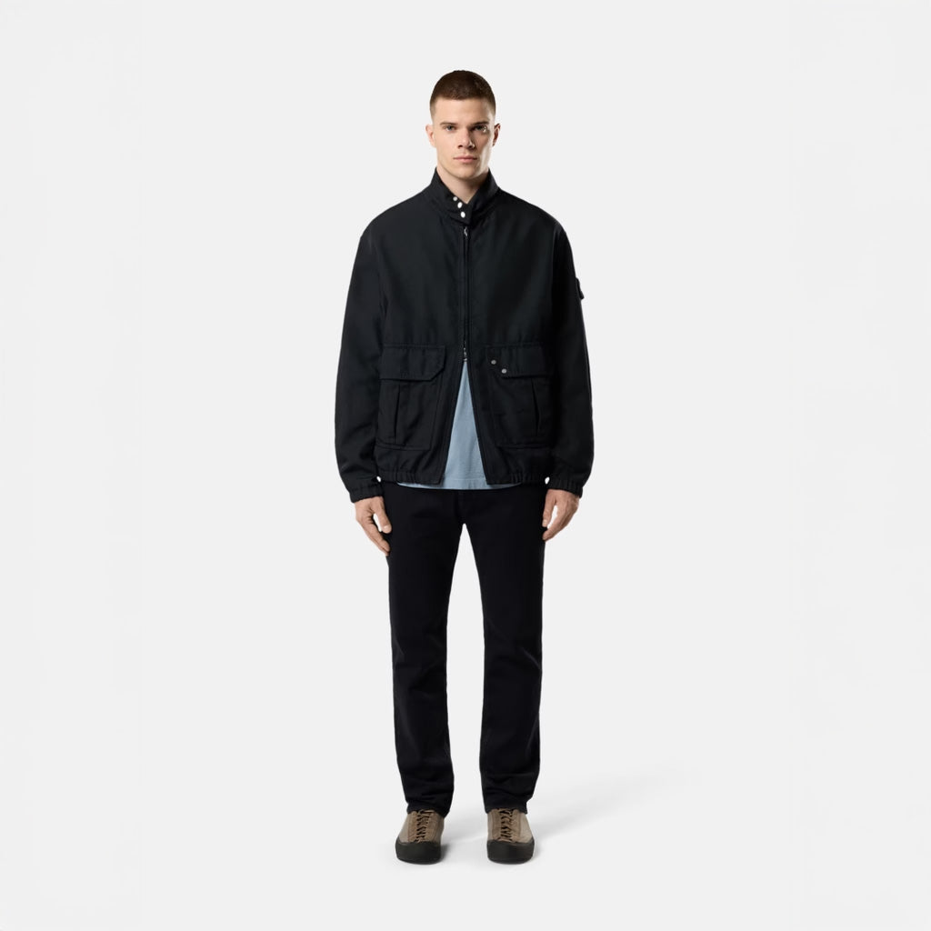 STRETCH BLACK DENIM-RINSED JEANS - BLACK RINSE