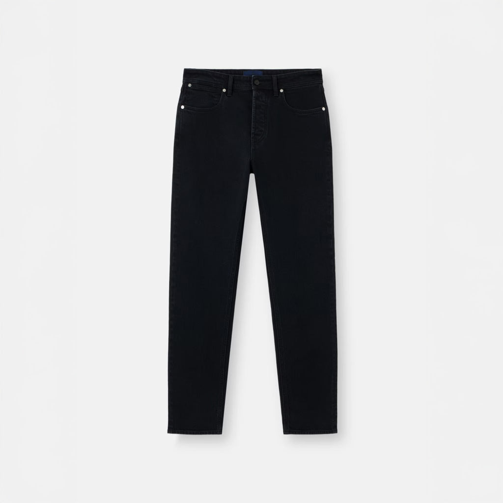 STRETCH BLACK DENIM-RINSED JEANS - BLACK RINSE