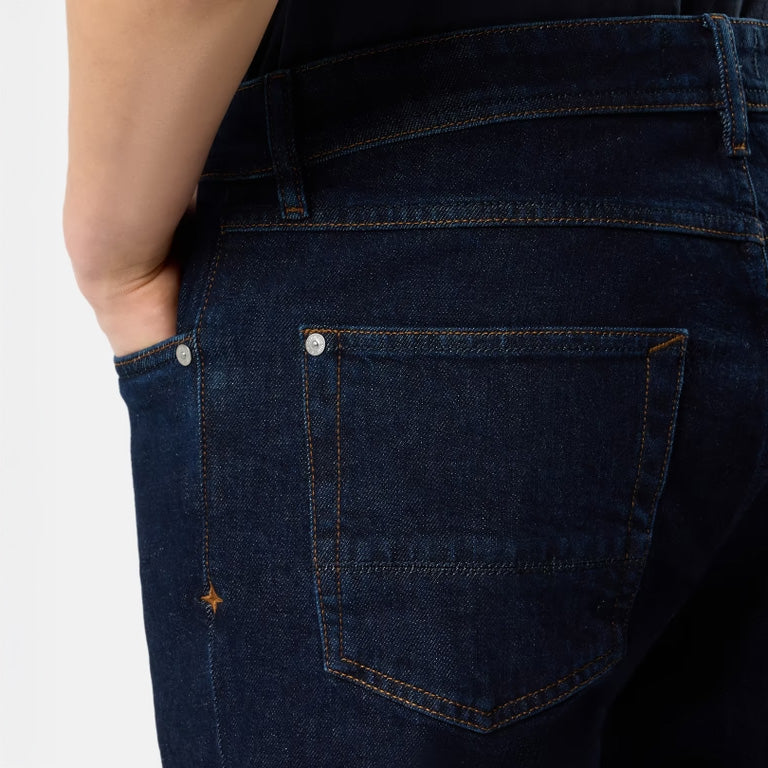 STRETCH INDIGO DENIM-RINSED - BLUE RINSE