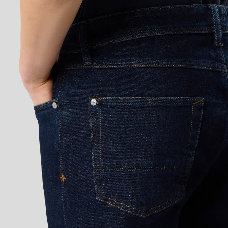 STRETCH INDIGO DENIM-RINSED - BLUE RINSE