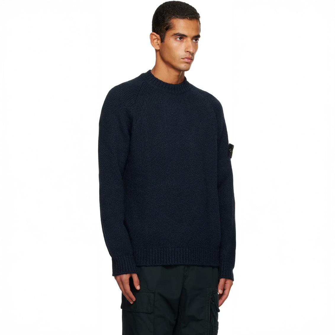 YARN WOOL CREWNECK - NAVY BLUE