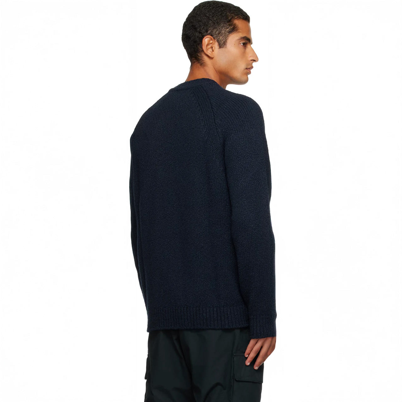 YARN WOOL CREWNECK - NAVY BLUE