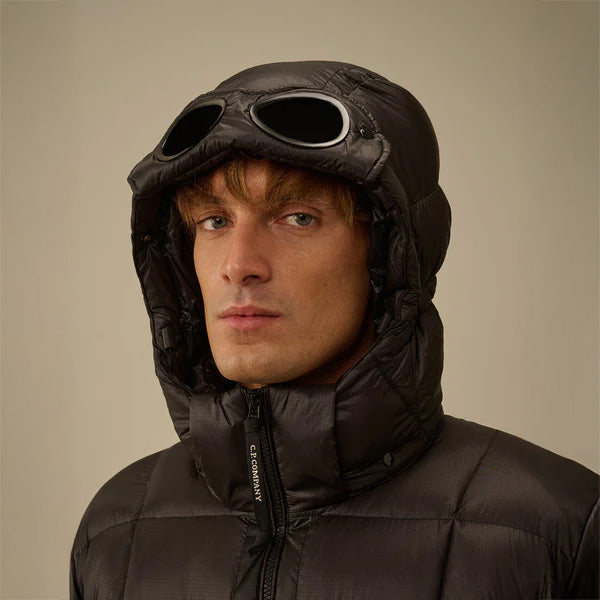 FULL ZIP GOGGLE SWEATER - BLACK