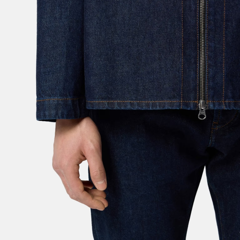 INDIGO DENIM-RINSED OVERSHIRT - BLUE RINSE