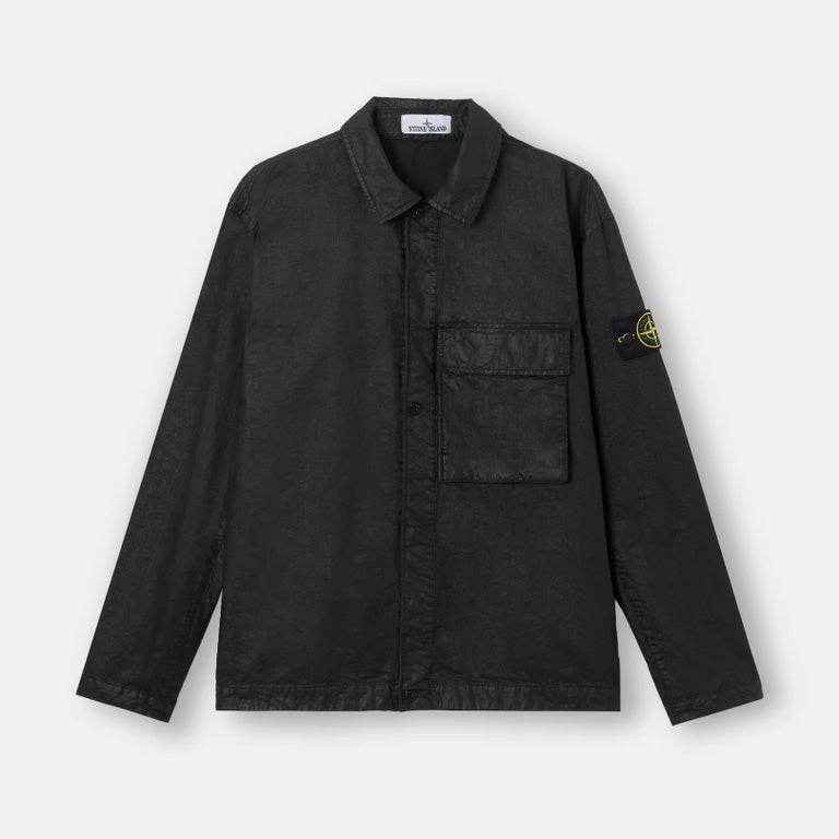 NYLON PANAMA-TC OVERSHIRT - BLACK