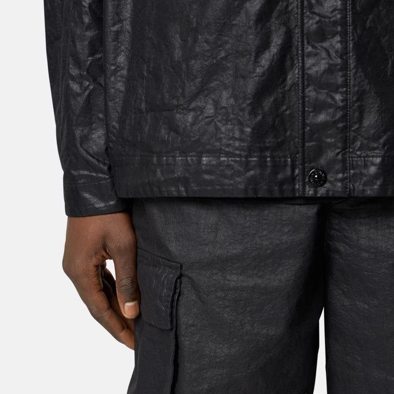 NYLON PANAMA-TC OVERSHIRT - BLACK