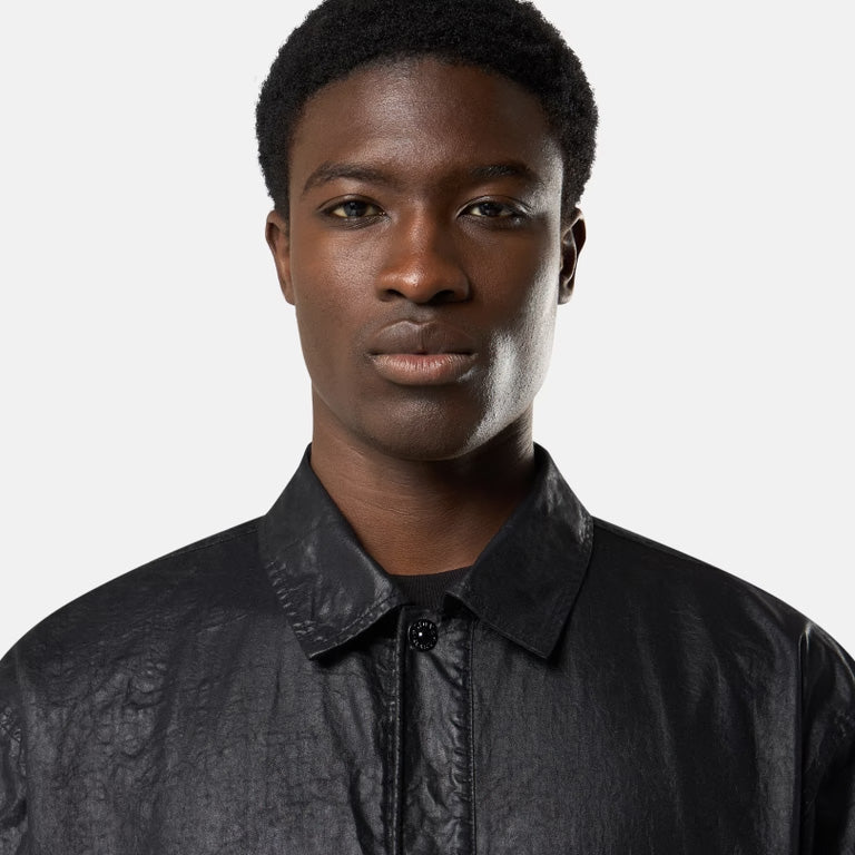NYLON PANAMA-TC OVERSHIRT - BLACK