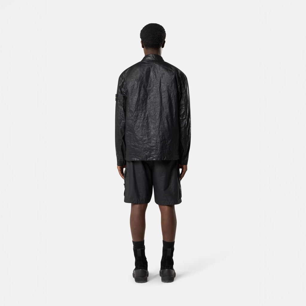 NYLON PANAMA-TC OVERSHIRT - BLACK