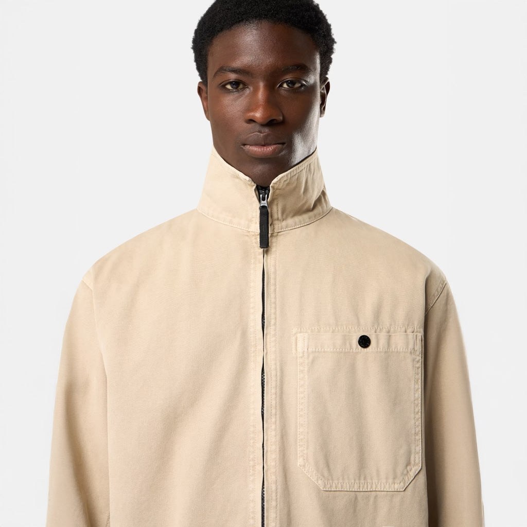 ORGANIC PANEMA COTTON ZIPPER-UP OVERSHIRT - DESERT