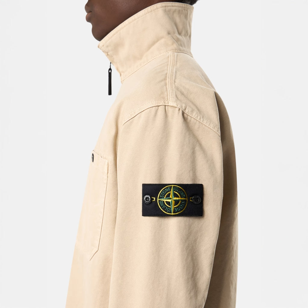 ORGANIC PANEMA COTTON ZIPPER-UP OVERSHIRT - DESERT