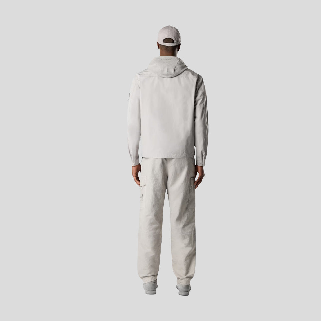 S.I GHOST COTON LINEN CANVAS CARGO TROUSERS - DUST GREY