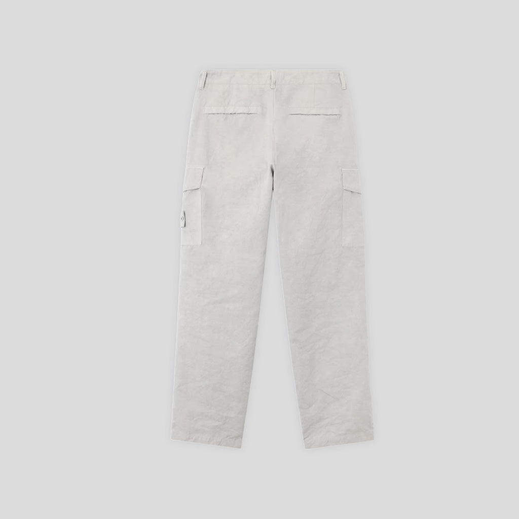 S.I GHOST - COTTON LINEN CARGO PANTS - DUST GREY