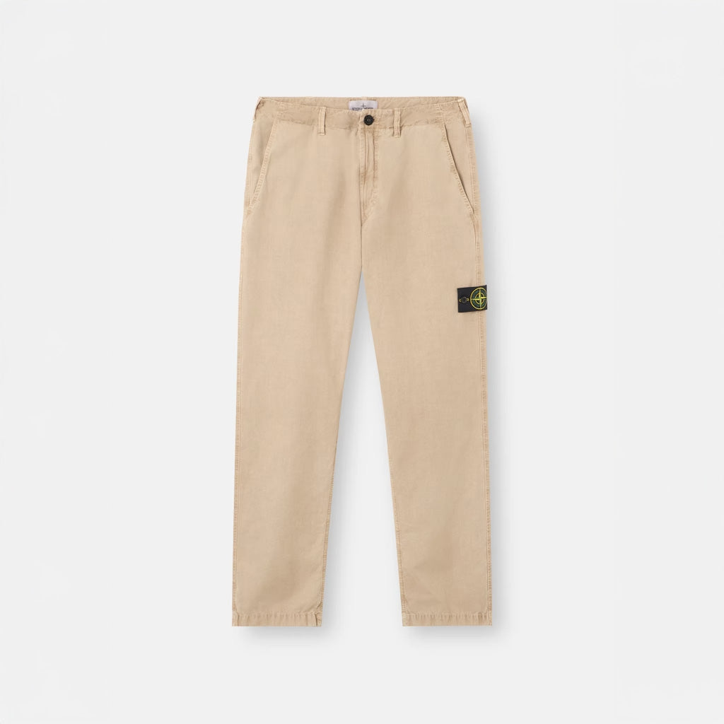 ORGANIC COTTON CHINO TROUSERS  - DESERT