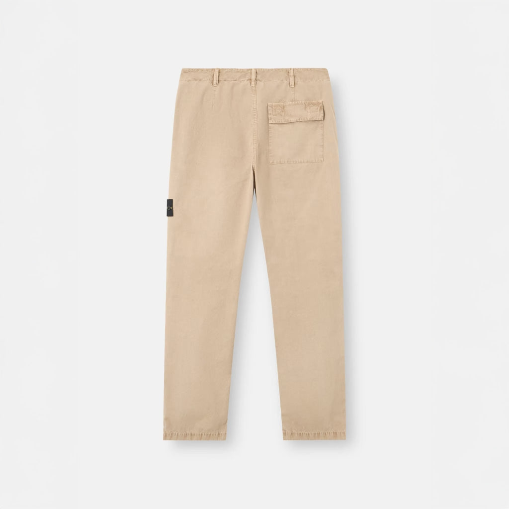 ORGANIC COTTON CHINO TROUSERS  - DESERT