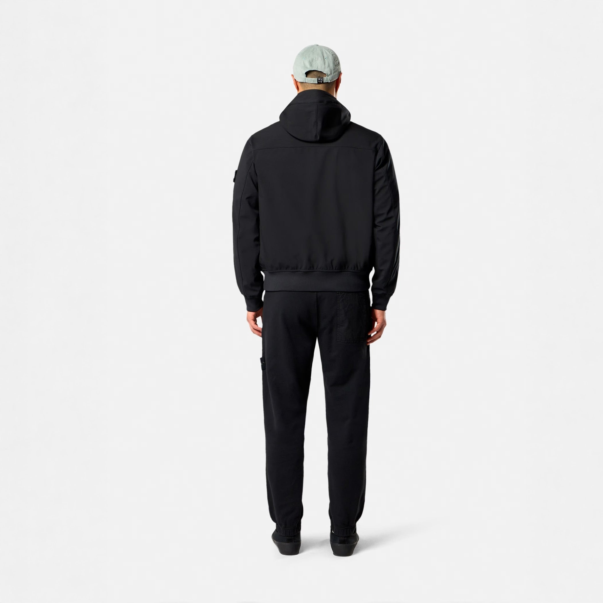 LIGHT SOFT SHELL-R E.DYE® TECHNOLOGY HOODED JACKET - BLACK