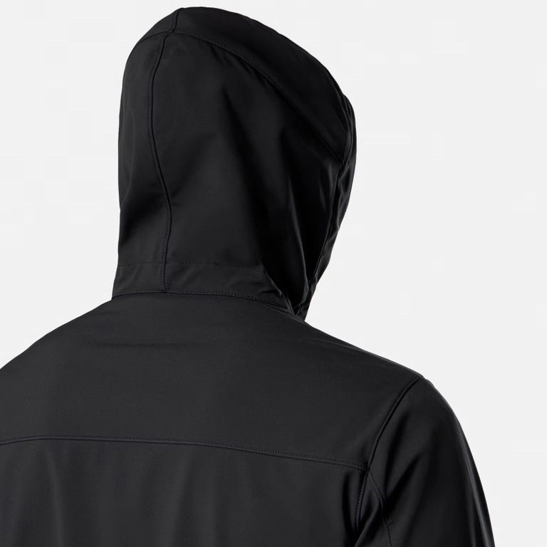 MESH STITCH ORGANIC COTTON FLEECE TRACK JACKET - BLACK